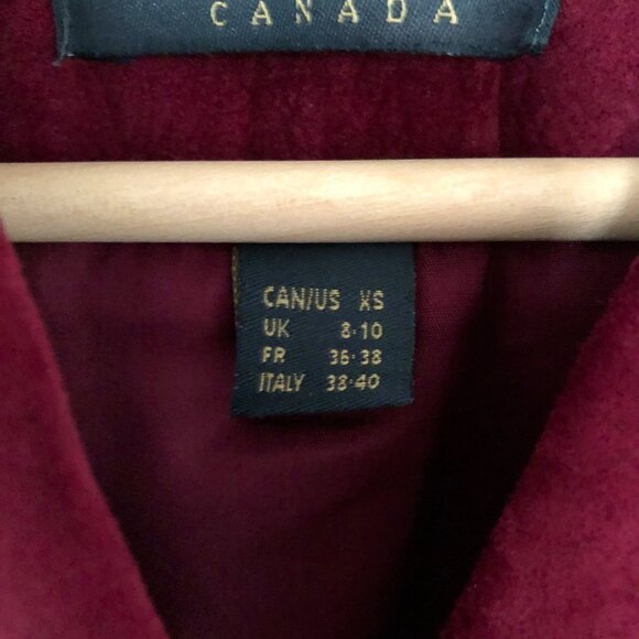 Danier Burgundy Suede Jacket - Picture 6 of 9